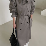 Sloane Trench Coat in Pewter