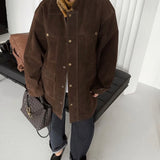 Gianna Suede Jacket in Chocolate