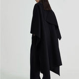 Maren Wool Cape in Black