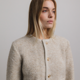 RESTOCK Dani Wool Cardigan Jacket in Oatmeal