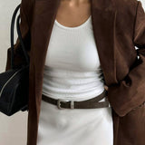 Rhone Faux Suede Jacket in Coffee