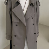 Sloane Trench Coat in Pewter