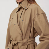 Zahra Belted Utility Jacket in Tan