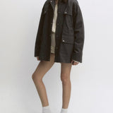 Harlow Barn Jacket in Charcoal