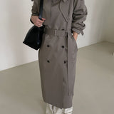 Sloane Trench Coat in Pewter