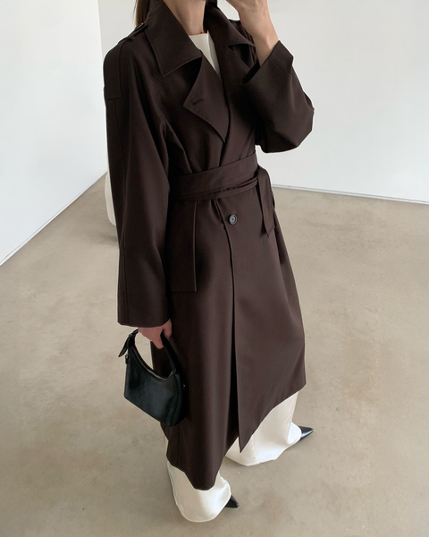 Harriet Trench Coat in Espresso – SAISON