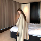 Maren Wool Cape in Ecru