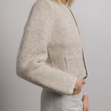 RESTOCK Dani Wool Cardigan Jacket in Oatmeal