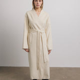 Eloise Wool Scarf Coat in Ivory