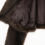 Celeste Faux Fur Jacket in Mocha