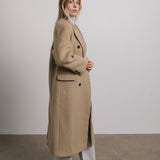 Cosette Oversized Wool Coat in Sand