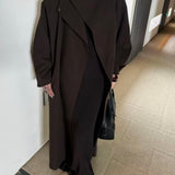 Penn Funnel Neck Coat in Chocolate