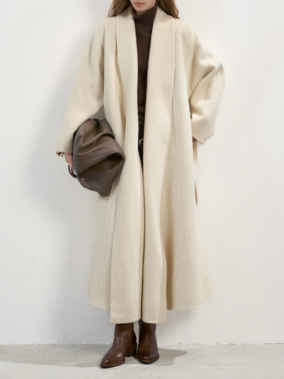 Willa Wool Coat in Ivory