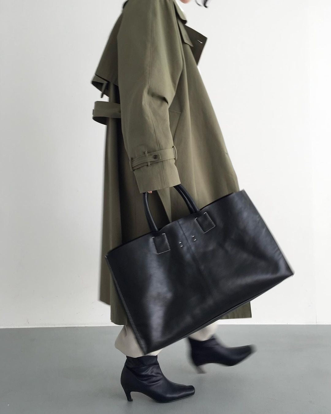Faye Trench Coat in Green