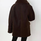 Indra Faux Shearling Suede Jacket