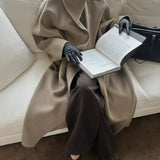 Wren Funnel Neck Wool Coat in Taupe