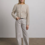 RESTOCK Dani Wool Cardigan Jacket in Oatmeal