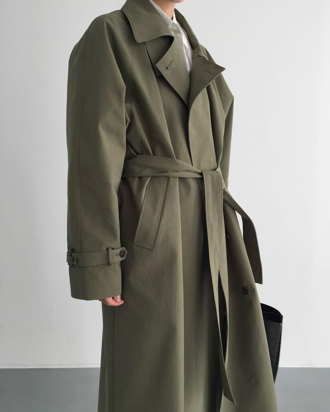 Faye Trench Coat in Green