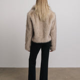 Celeste Faux Fur Jacket in Natural