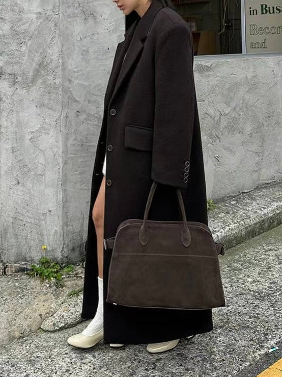 Chocolate wool coat online