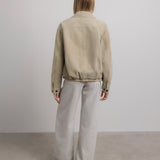 Eli Suede Jacket in Ecru