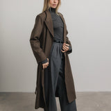 Leni Trench Coat in Ash Brown