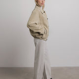 Eli Suede Jacket in Ecru