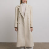 Helena Brushed Wool Coat in Oat