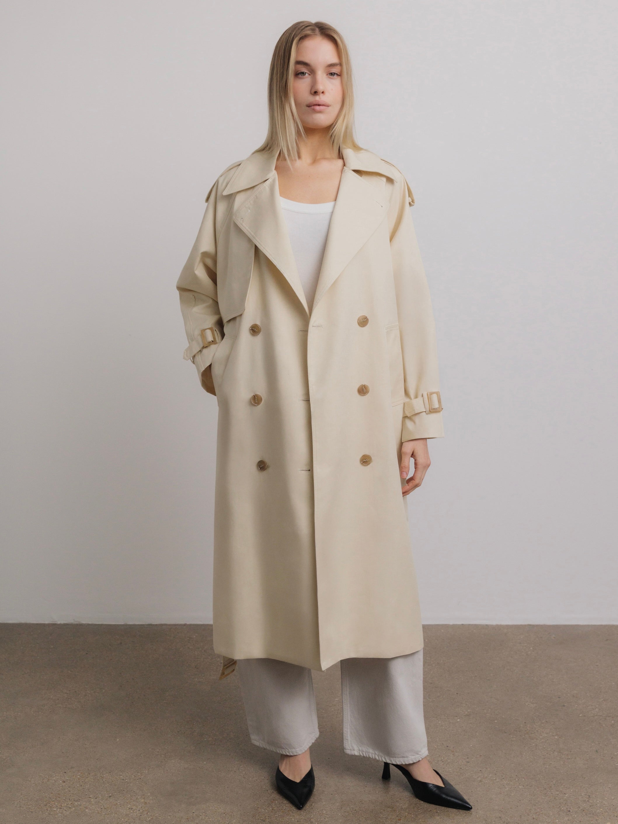 BESTSELLER Philippe Trench Coat in Buttermilk