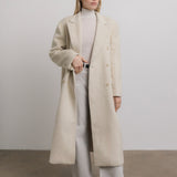 Helena Brushed Wool Coat in Oat