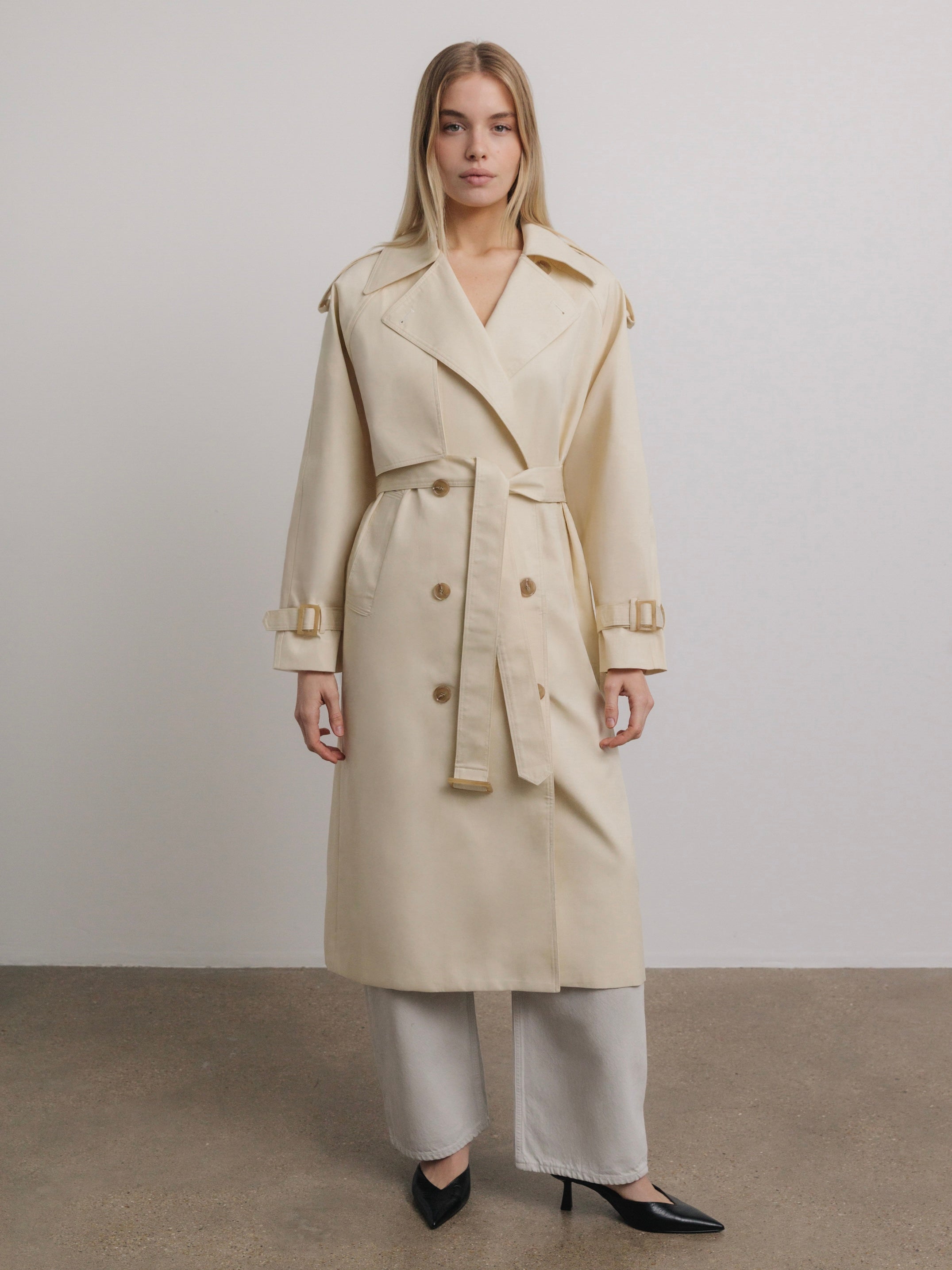 BESTSELLER Philippe Trench Coat in Buttermilk