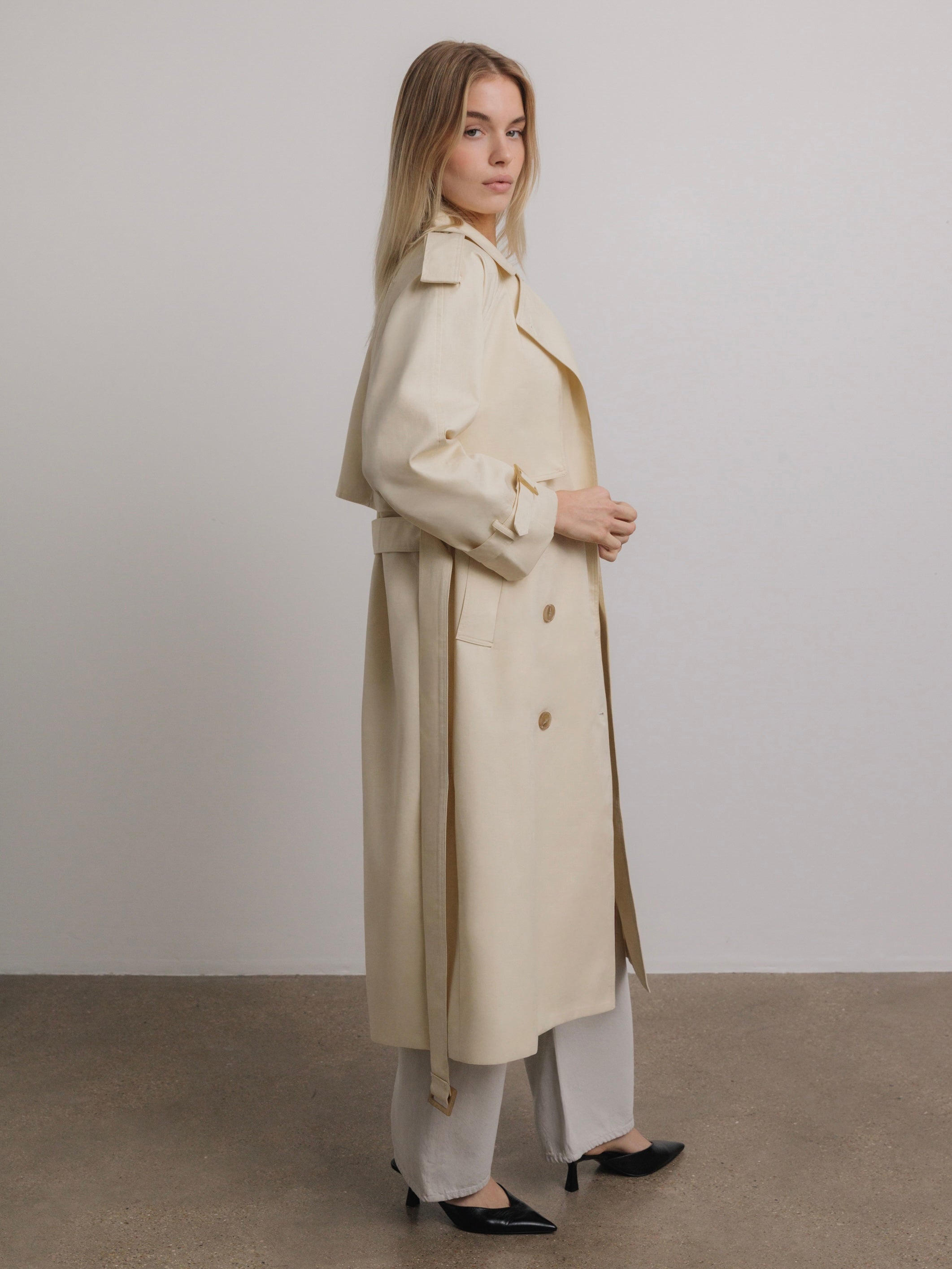 BESTSELLER Philippe Trench Coat in Buttermilk