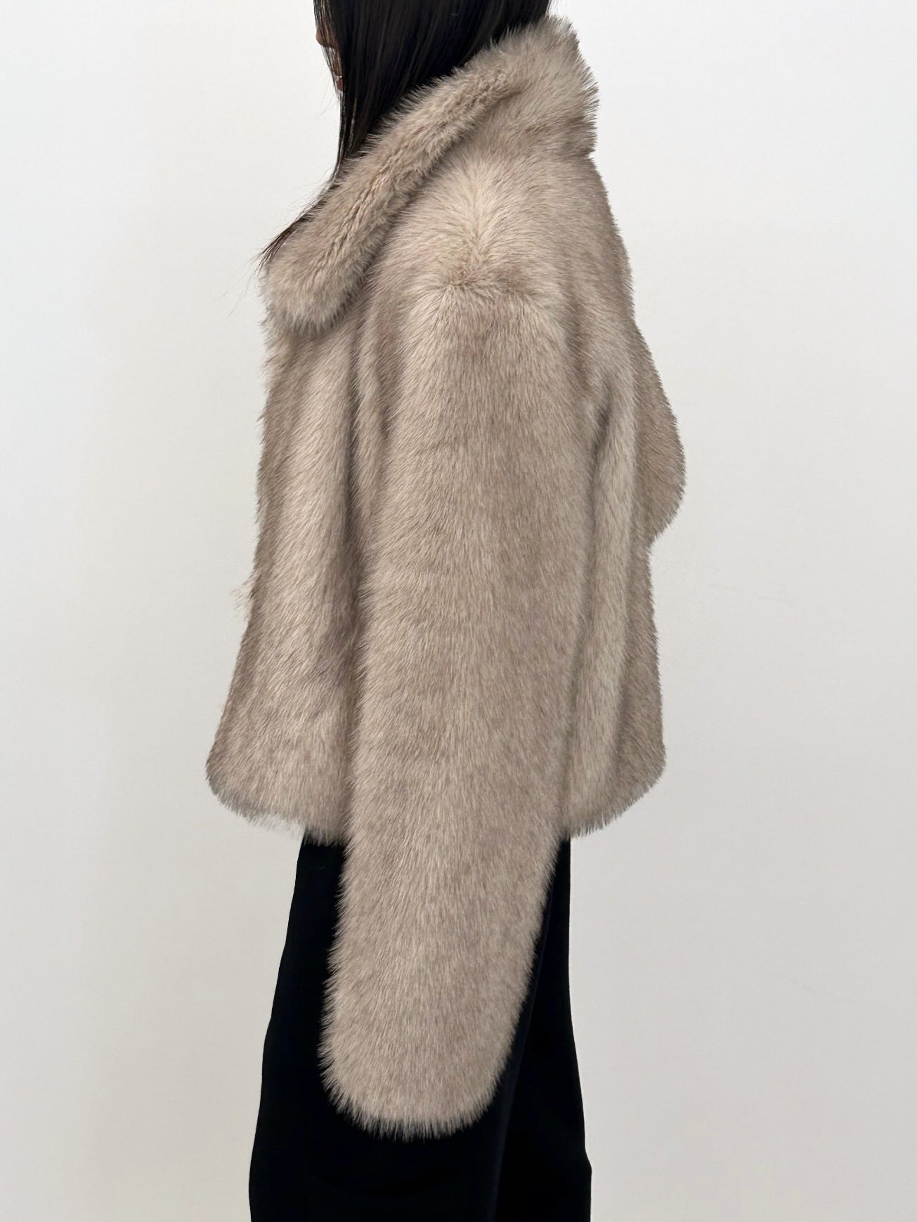 Celeste Faux Fur Jacket in Natural