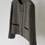 Bella Wool Houndstooth Tweed Jacket