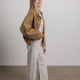 Kaia Wool Bomber Jacket in Camel