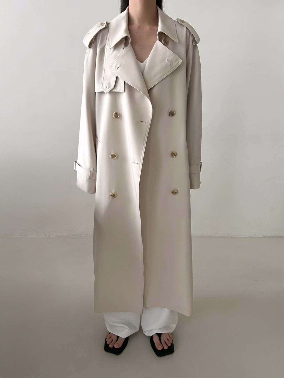 Penelope Trench Coat in Cream