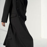 Gemma Double Breasted Coat in Black