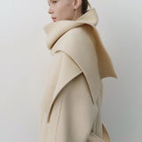 Etta Wool Jacket with Scarf in Cream