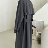 Camila Trench Coat in Onyx
