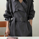 Camila Trench Coat in Onyx