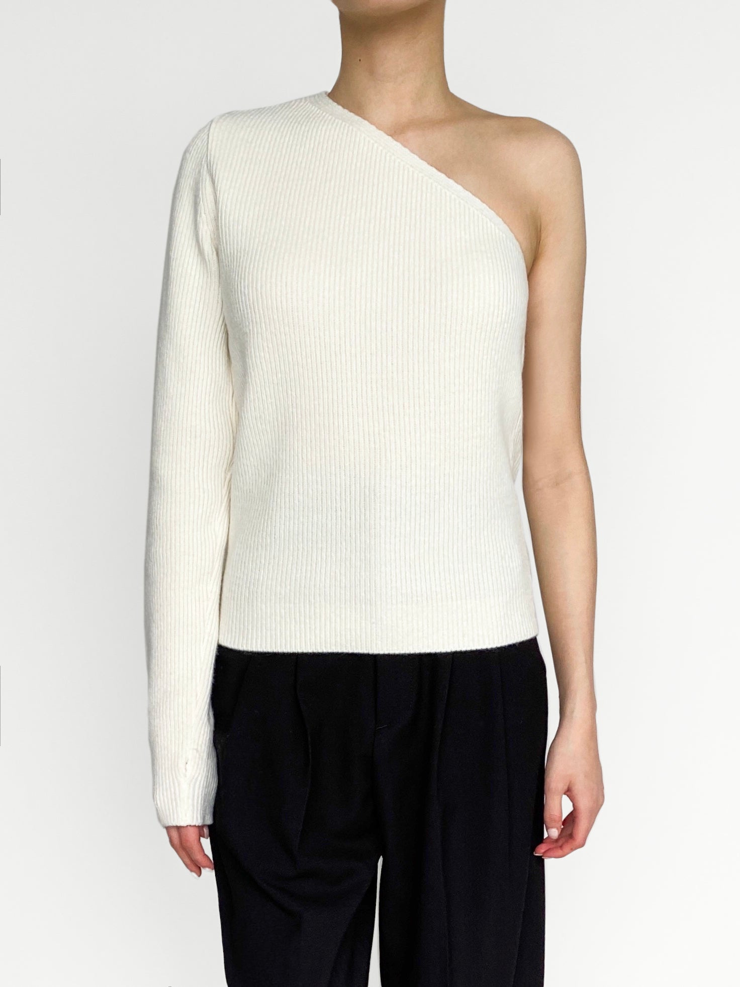 Naomi Wool Knit Top in Ivory