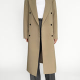 Sofia Double Breasted Coat in Beige