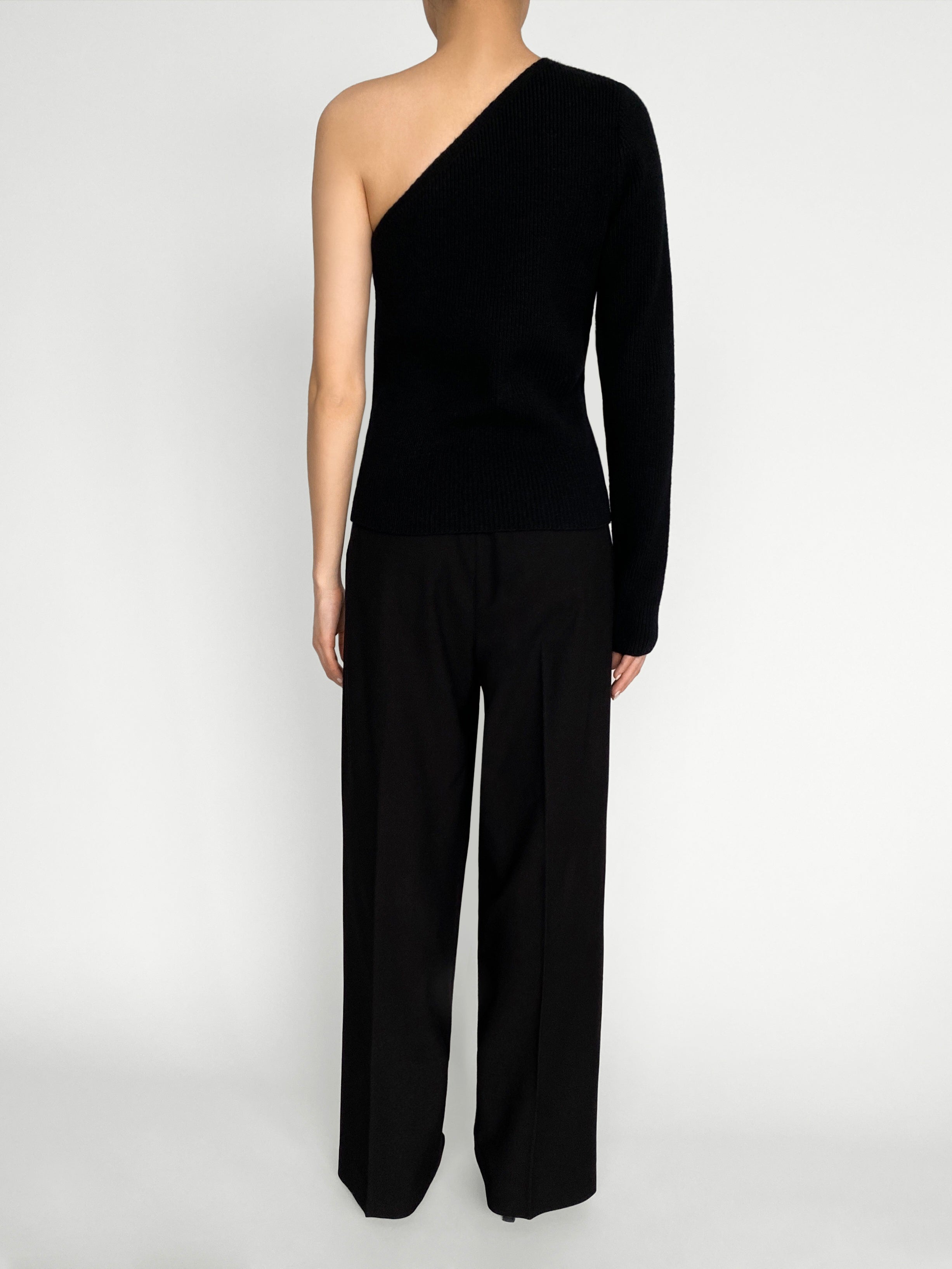 Naomi Wool Knit Top in Black