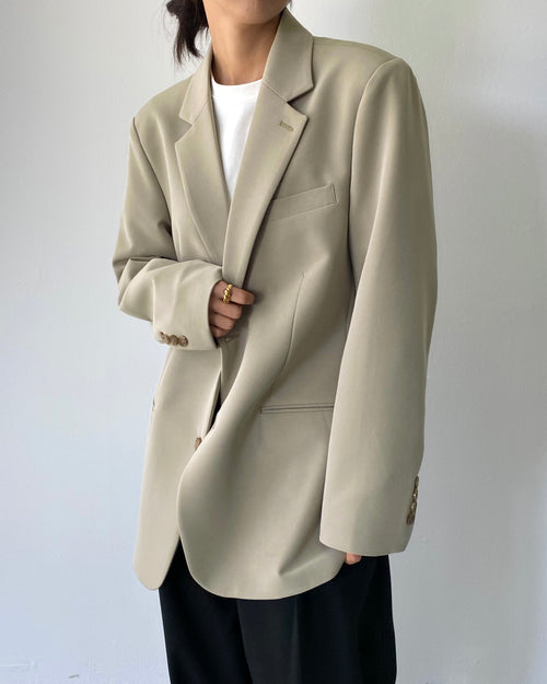 Aman Blazer in Light Khaki