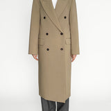 Sofia Double Breasted Coat in Beige