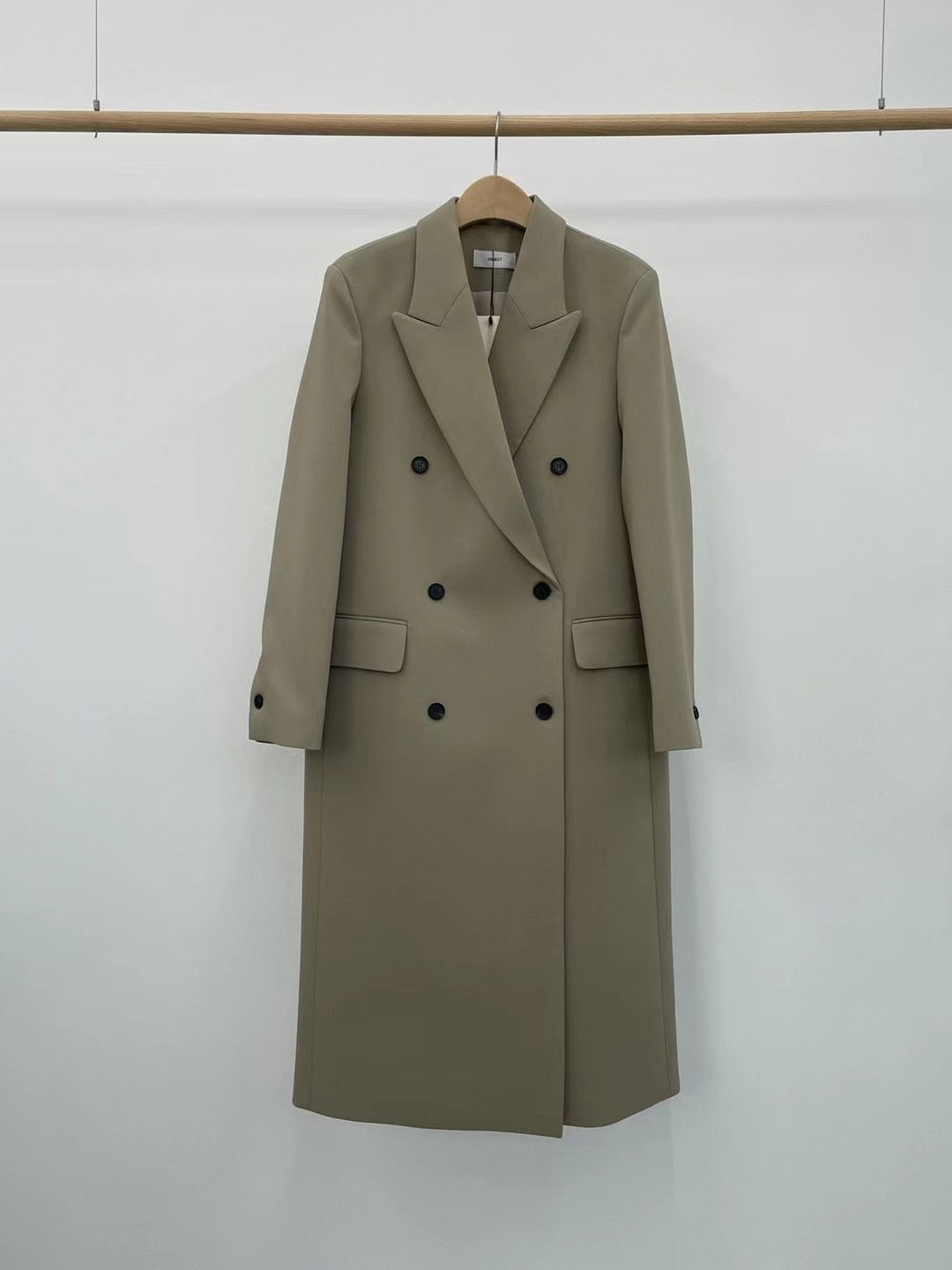 Sofia Double Breasted Coat in Beige